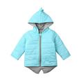 Toddler Baby Girl Boy Cute Cartoon Hoodie Zipper Coat Kids Warm Jacket 3D Dinosaur Outwear