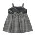 Penkiiy Toddler Kid Baby Girls Plaid Princess Dress Elegant Bow-knot Casual Clothes Toddler Girls Clothes 3-4 Years Gray On Sale