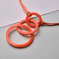 Orange Circle Link Acrylic Pendant Necklace