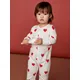 PetitBateau Baby Organic Cotton Heart Print Sleepsuit, Marshmallow/Terkuit