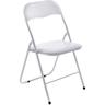 Regalos Miguel - Lot de 2 chaises pliable brille pate blanc 45x44x78cm