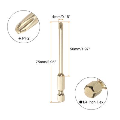 5pcs PH2 Phillips Head Screwdriver Drill 2