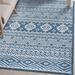 World Rug Gallery Distressed Geometric Bohemian Textured Flat Weave Indoor/Outdoor Area Rug