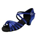 Cathalem Women s Fashionable Soft Sole Comfortable Non Slip Latin Dance Shoes Blue 40