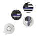 PinMartâ€™s Thin Blue Line 3 Pack Magnetic Ball Markers and Hat Clip - Golf Accessories for Men and Women - Ball Markers and Hat Clip with Magnet for Golf Hats