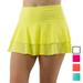 Fila Women`s Essentials Tiered Ruffle Tennis Skort ( LARGE Limoncello )