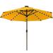 EliteShade Sunbrella Solar Umbrellas 9ft Market Umbrella with 80 LED Lights Patio Umbrellas Outdoor Table Umbrella with Ventilation and 5 Years Non-Fading Top Sunflower