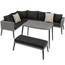 tectake Rattan Lounge mit Aluminiumgestell Pula 1