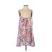 In Bloom by Jonquil Casual Dress - A-Line Plunge Sleeveless: Pink Floral Dresses - Women's Size Small