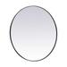 45 in. Metal Frame Round Mirror Black