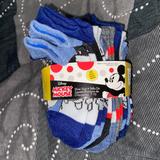 Disney Accessories | Disney Mickey Mouse 10 Pack Of Kids Socks Sz 7-10 | Color: Blue/Gray | Size: 7-10