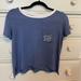 American Eagle Outfitters Tops | American Eagle Soft & Sexy Good Vibes Only T-Shirt, Size Xs | Color: Blue/White | Size: Xs