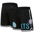 Men's Pro Standard Black Brooklyn Nets Washed Neon Shorts