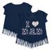 Girls Toddler Tiny Turnip Navy Houston Astros I Love Dad Fringe T-Shirt