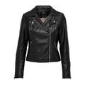 Only ONLGEMMA FAUX LEATHER BIKER OTW NOO Damen black, Gr. 36, Futter, Biker Jacke in Lederoptik für