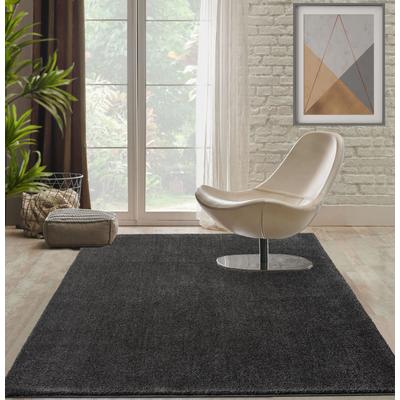 Hochflor-Teppich MERINOS "Forest 340", grau (anthrazit), B:200cm H:25mm L:290cm, Polypropylen (PP), Teppiche, Shaggy, uni meliert, sehr dicht und weich, Wohnzimmer Image