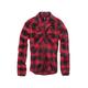 Langarmhemd BRANDIT "Herren Checked Shirt" Gr. 5XL, US-Größen, rot (red, black) Herren Hemden Langarm