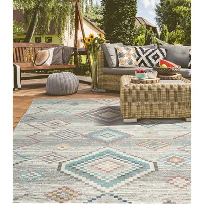 Teppich MERINOS "Salsa Outdoor 54509", grau, B:200cm H:4mm L:290cm, Polypropylen (PP), Teppiche, In- und Outdoor geeignet, Außenbereich, Balkon, robust, Vintage Image