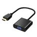 HDMI-compatible to VGA Gold-Plated HDMI-compatible to VGA Adapter (Male to Female) for Computer Desktop Laptop PC Monitor Projector HDTV Chromebook Raspberry Pi Roku Xbox and More - Black