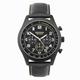 Sekonda Sekonda Navigator Dual Time Men's Watch | Black Alloy Case & Leather Strap with Black Dial | 30112