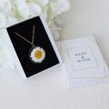 Daisy Real Flower Necklace For Women, Pressed Flower, Resin Necklace, Dried Jewellery Gifts, Birthday Gifts Her, Pendant