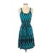 Gap Casual Dress - A-Line Scoop Neck Sleeveless: Blue Dresses - Women's Size Small Petite