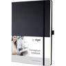 Sigel - conceptum® CO110 Cahier blanc noir Nombre de pages: 194 din A4