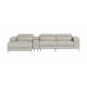 Bergamo Power Motion Left Sectional Sofa Light Gray