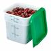 Cambro 4SFSP148 4 qt Square Food Storage Container - CamSquare, Natural White