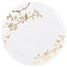 EcoQuality 10 inch Disposable Round White Plastic Plates w/ Floral Design 10 Guests in White/Yellow | Wayfair EQ3165-10