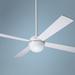 52" Modern Fan Company Gloss White Ball Ceiling Fan with Wall Control