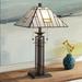 Franklin Iron 26 1/4" Wrought Iron and Glass Tiffany-Style Table Lamp
