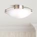 Kichler 17" Wide Brushed Steel and Glass Ceiling Light