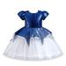 TAIAOJING Toddler Girls Floral Casual Dress Kids Baby Spring Summer Floral Cotton Short Sleeve Glitter Princess Dress Special Occassion Dress 7-8 Years