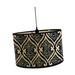 Drum Lamp Shade Printed Bamboo Lamp Shade E27 Drum Lampshade Hand Craft European Style Lamp Cover for Pendant Light Bedroom Cafe