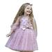 TAIAOJING Girls Summer Dresses Kids Little Tulle Long Sleeve Polka Dot Princess Tulle Bow Casual Dress Wedding Birthday Party Dresses 5-6 Years