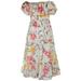 Girls Dress Chiffon Summer Foreign Style Mid Length Beach Off Shoulder Floral Big Is Suitable As Flower Wedding Dresses For Toddler Girls