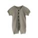 adviicd Baby Clothes Baby Bodysuit Dress Baby Unisex Baby Cotton Long-Sleeve Bodysuits Grey 6-12 Months