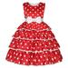 ZHAGHMIN Dresses for 13 Year Old Girls Bowknot Kids Printed Dot Pageant Ruffles Party Princess Birthday Gown Wedding Girls Dress Girls Dress&Skirt Little Dress Girls Long Sleeve Shirt Girls Dresses