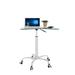 Transparent desk table glass computer table adjustable range table