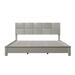 Champagne Silver Platform Bed Solid Rubber Wood Frame and Legs