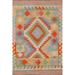 Southwestern Kilim Oriental Rug Flatweave Wool Carpet - 3'3"x 5'0"