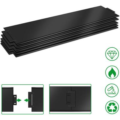 Aufun - Rasenkante Metall 10 m x 18 cm Verzinkt Beetumrandung Beeteinfassung Mähkante Palisade 10 Image