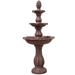 XBrand 51 in Tall 3-Tier Freestanding Waterfall Fountain, Outdoor Garden, Yard, Lawn, Porch Décor