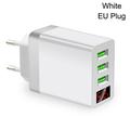 Universal Fast Quick Charge UK EU US Plug LED Display Power Supply Charger USB Transformer Adapter WHITE EU PLUG