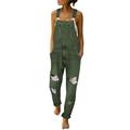 iOPQO jumpsuits for women Women s Casual Vintage Overalls Loose Straight Denim Bib Overall Jean Pants Women s Jumpsuit Green S