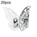 SANWOOD Napkin Ring 20Pcs Butterfly Napkin Ring Paper Holder Wedding Banquet Dinner Table Decoration