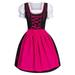 iOPQO Party Dresses for Women 2023 Womens Dresses for Women Women s Plus Size German Dress Square Neck Apron Oktoberfest Beer Girl Costume Plus Size Dress Holiday Dresses for Women Pink dress XXL