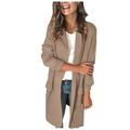 Dtydtpe Clearance Sales Shacket Jacket Women Autumn Winter New Pure Color False Pocket Leisure Suit Coat Womens Long Sleeve Tops Winter Coats for Women