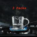 Final Clear Out! Coffee Gear Double Glass Heat-resistant Glass Measuring Cup Jigger For Espresso Coffee Double-mouthed Ounce Cup 70ml Small Milk Cup With Scale ï¼ˆ1/2/3 Pcs)